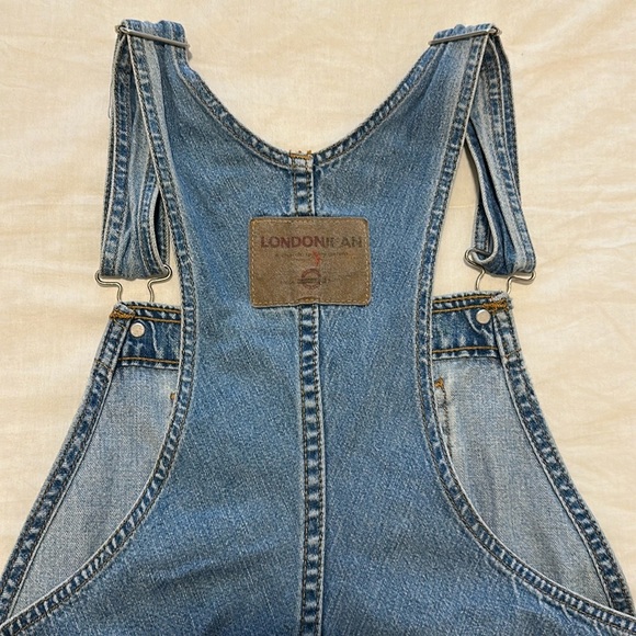 NWOT LondonJean 90s Vintage Medium Wash Overalls Size M - Picture 4 of 13